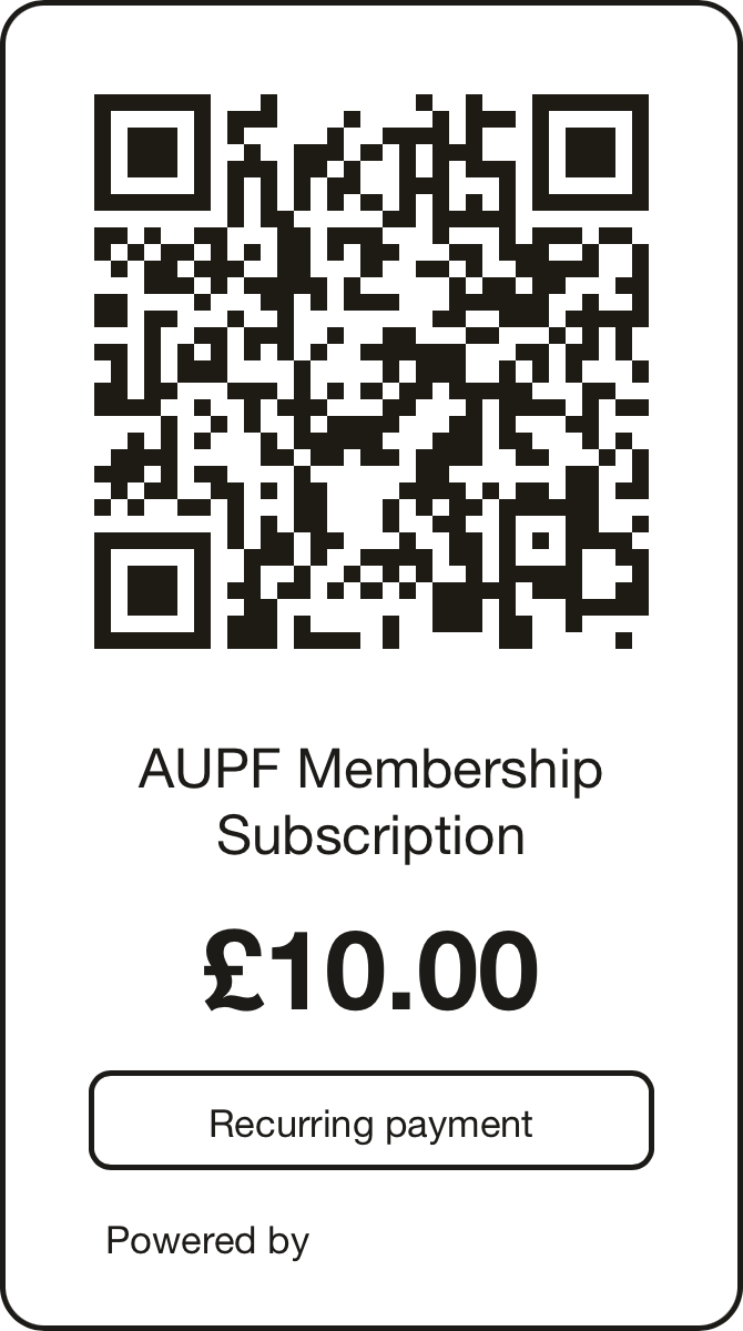 AUPF Membership Subscription GoCardless QRCode 10