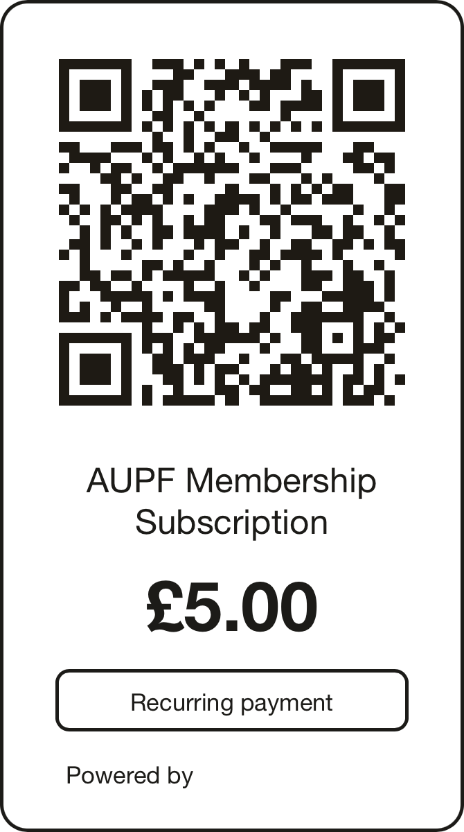 AUPF Membership Subscription GoCardless QRCode 5